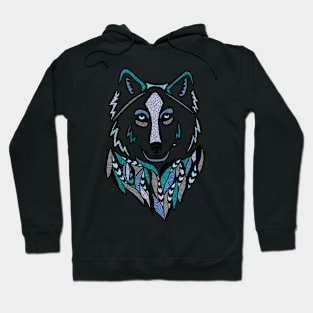 Aqua Wolf Hoodie